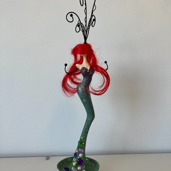 Ariel the little mermaid Doll Jewelry Stand Holder Mannequin Display Orgaziner - Picture 2 of 4